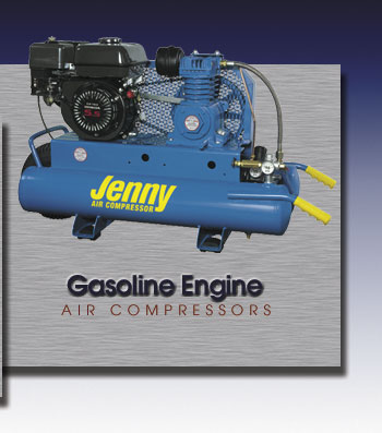 Jenny Single Stage Gas Engine Wheeled Portable Air Compressors
